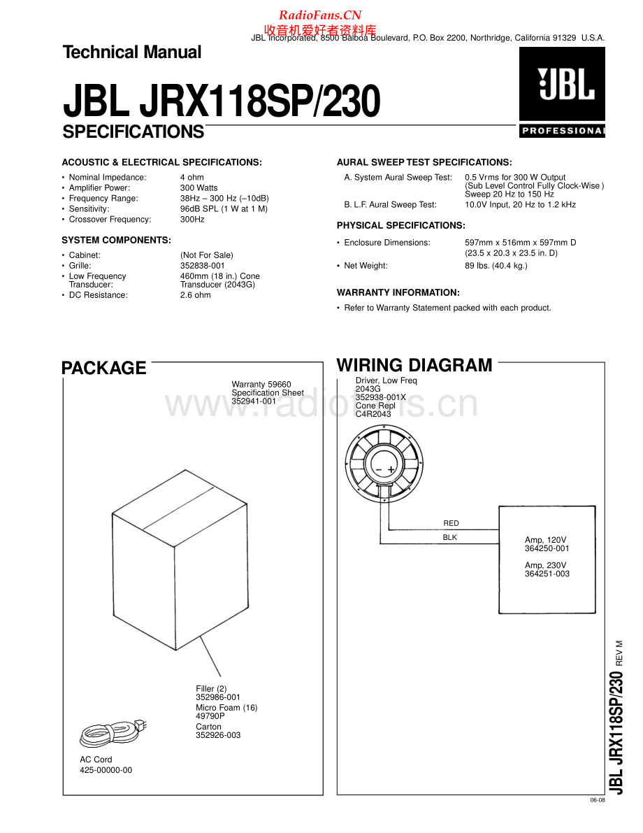 JBL-JRX118SP-sub-sm 维修电路原理图.pdf_第1页