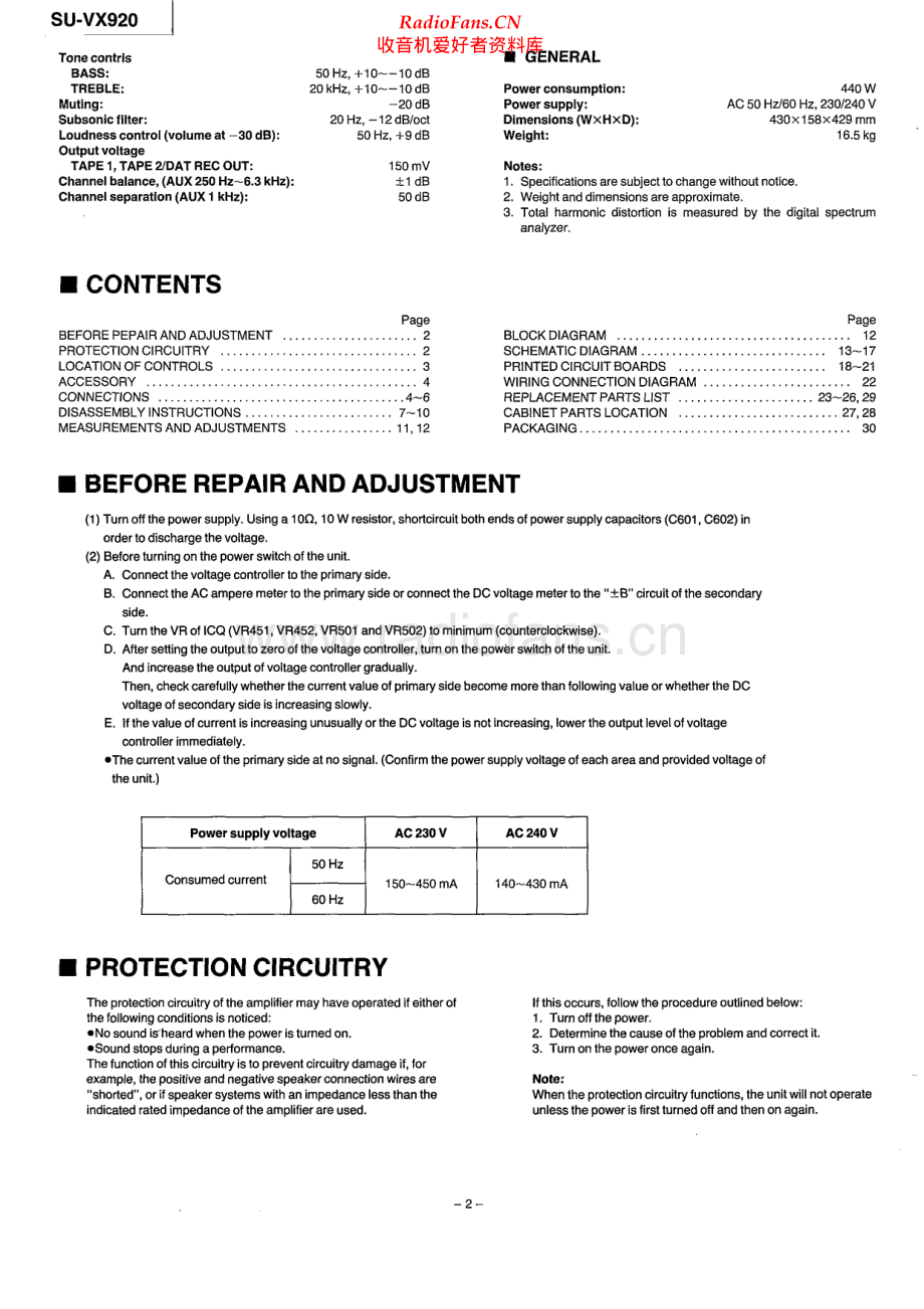 Technics-SUVX920-int-sm 维修电路原理图.pdf_第2页