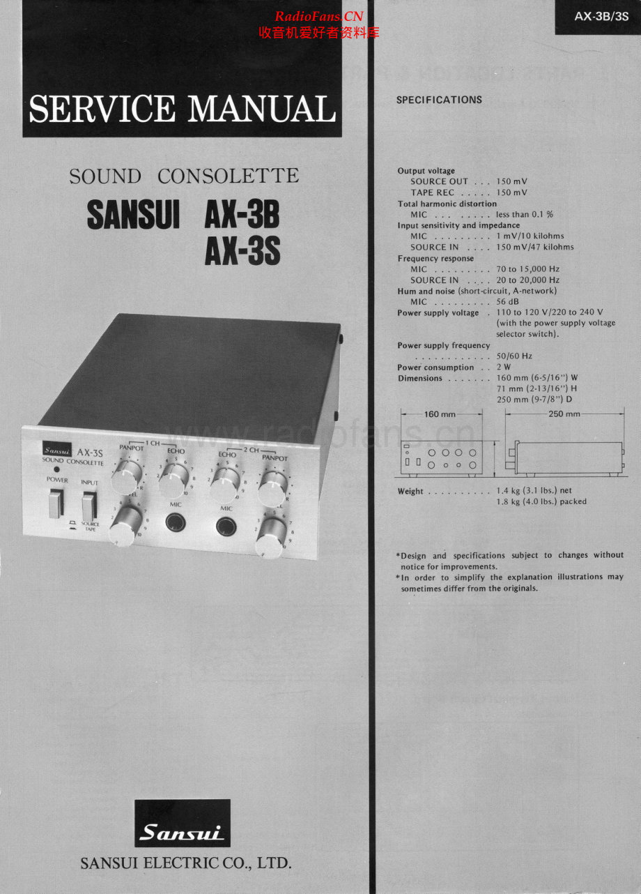 Sansui-AX3B-sc-sm 维修电路原理图.pdf_第1页