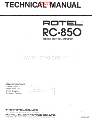 Rotel-RC850-pre-sm 维修电路原理图.pdf