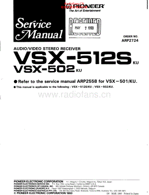 Pioneer-VSX512S-avr-sm 维修电路原理图.pdf
