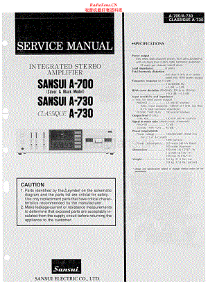 Sansui-A700-int-sm 维修电路原理图.pdf