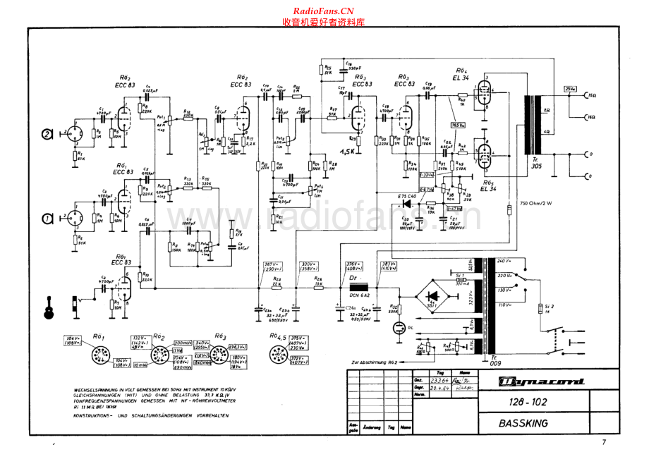 Dynacord-Bassking-pwr-sch维修电路原理图.pdf_第1页
