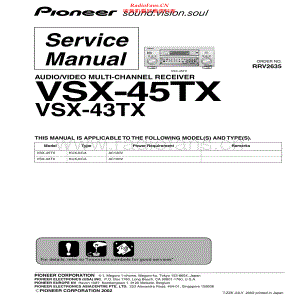 Pioneer-VSX43TX-avr-sm 维修电路原理图.pdf
