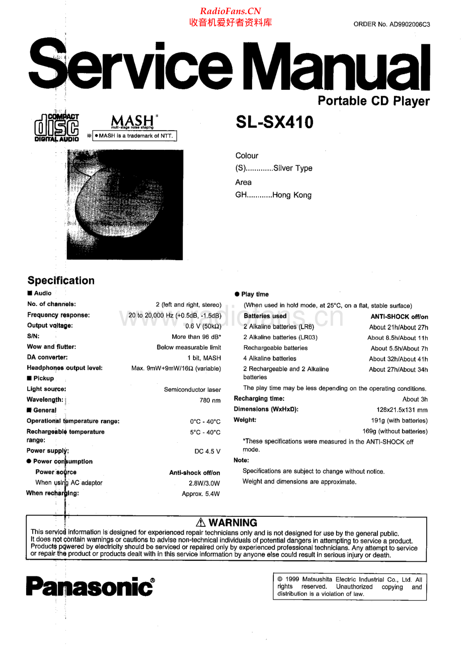 Technics-SLSX410-dm-sm(1) 维修电路原理图.pdf_第1页