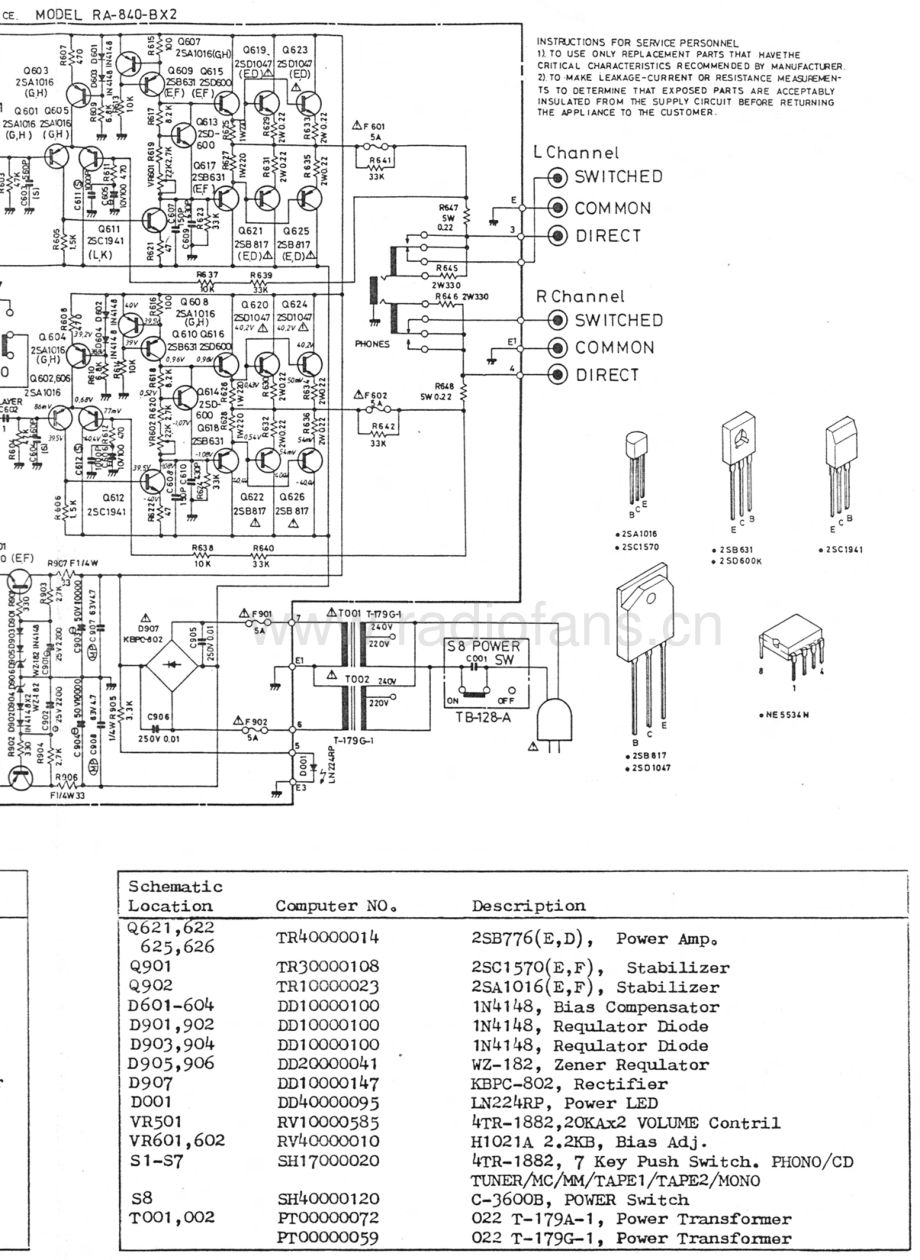 Rotel-RA840BX2-int-sm 维修电路原理图.pdf_第3页