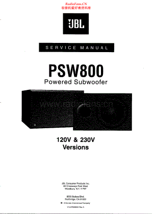 JBL-PSW800-sub-sm 维修电路原理图.pdf
