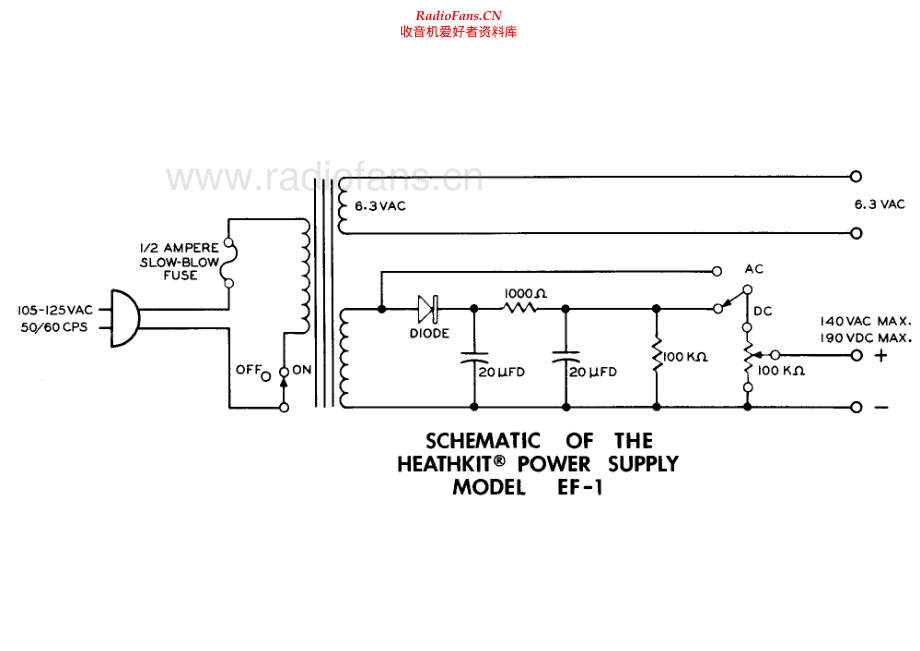 Heathkit-EF1-psu-sch 维修电路原理图.pdf_第1页