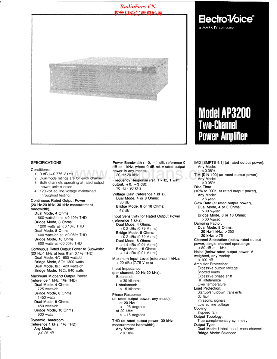 ElectroVoice-AP3200-pwr-sm维修电路原理图.pdf_第1页