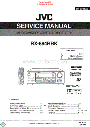 JVC-RX884RBK-avr-sm 维修电路原理图.pdf
