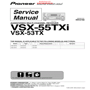 Pioneer-VSX53TX-avr-sm 维修电路原理图.pdf