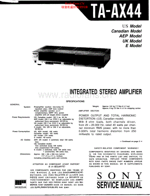 Sony-TAAX44-int-sm 维修电路原理图.pdf