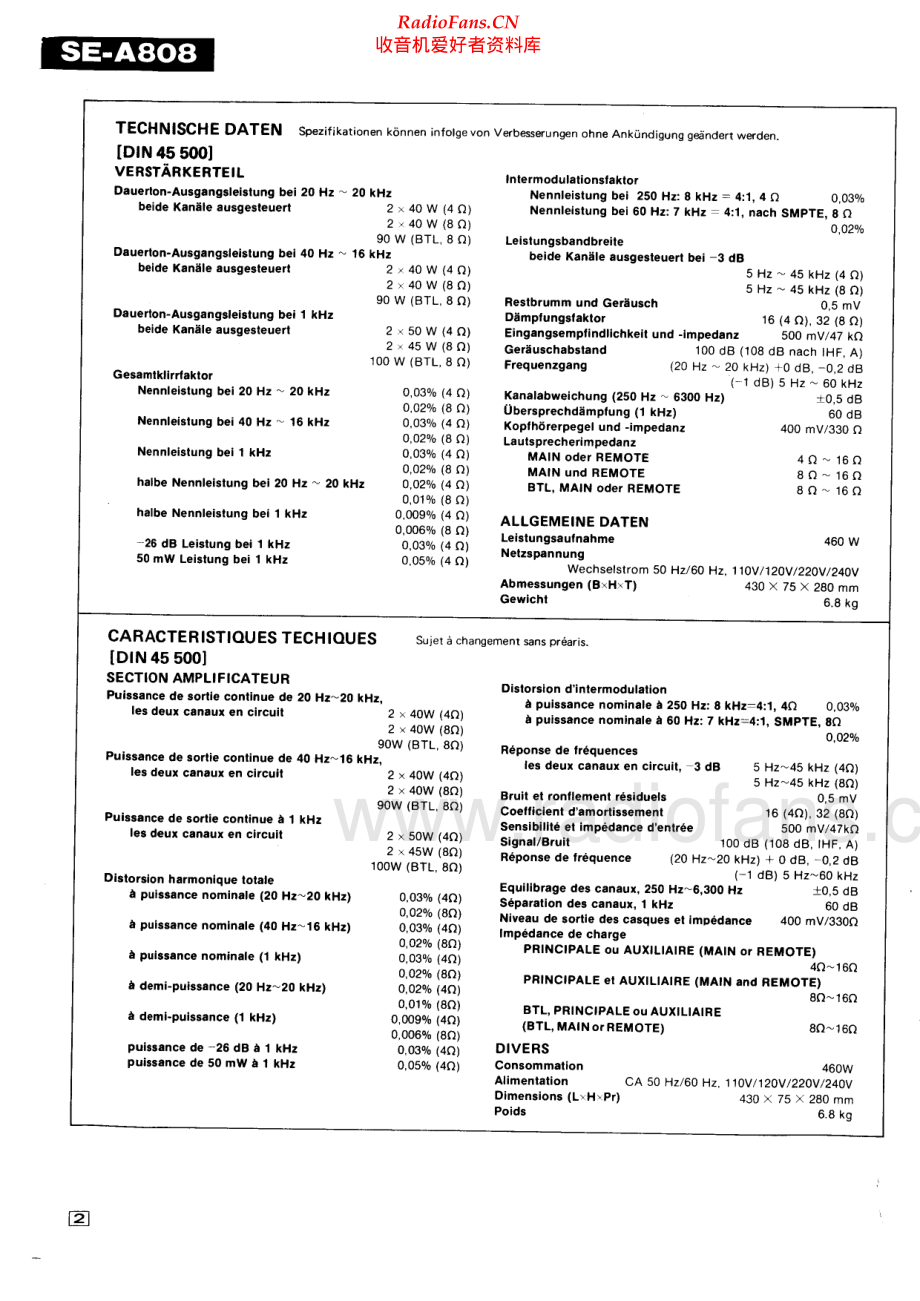 Technics-SEA808-pwr-sm 维修电路原理图.pdf_第2页