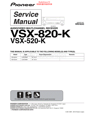 Pioneer-VSX520K-avr-sm 维修电路原理图.pdf