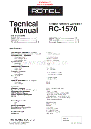 Rotel-RC1570-pre-sm 维修电路原理图.pdf