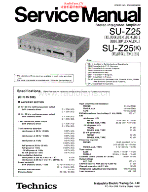 Technics-SUZ25-int-sm 维修电路原理图.pdf