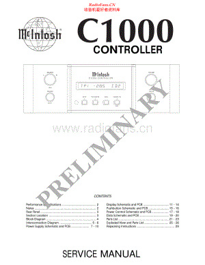 McIntosh-C1000C-pre-sm 维修电路原理图.pdf