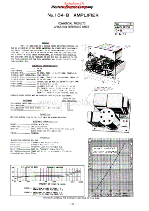 WesternElectric-104B-pwr-sm 维修电路原理图.pdf