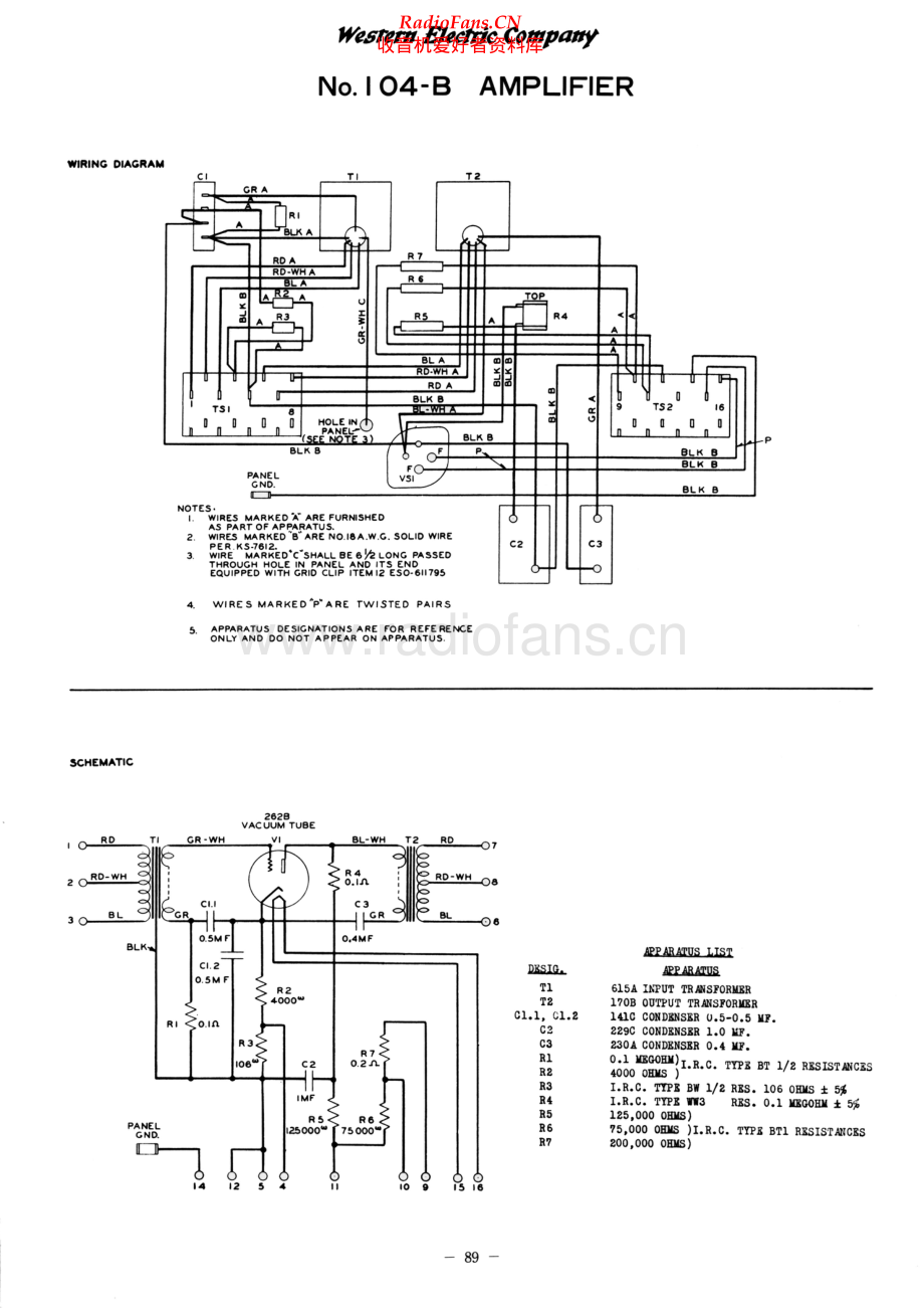 WesternElectric-104B-pwr-sm 维修电路原理图.pdf_第2页