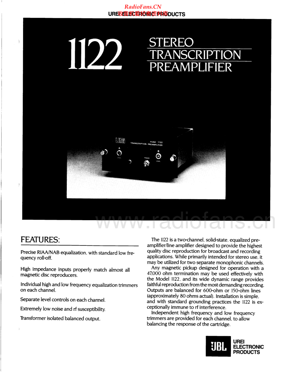 JBL-1122-pre-sch 维修电路原理图.pdf_第1页