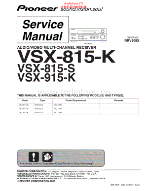 Pioneer-VSX815K-avr-sm 维修电路原理图.pdf