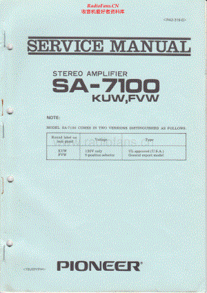 Pioneer-SA7100-int-sm 维修电路原理图.pdf