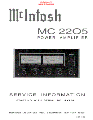 McIntosh-MC2205-pwr-sm 维修电路原理图.pdf