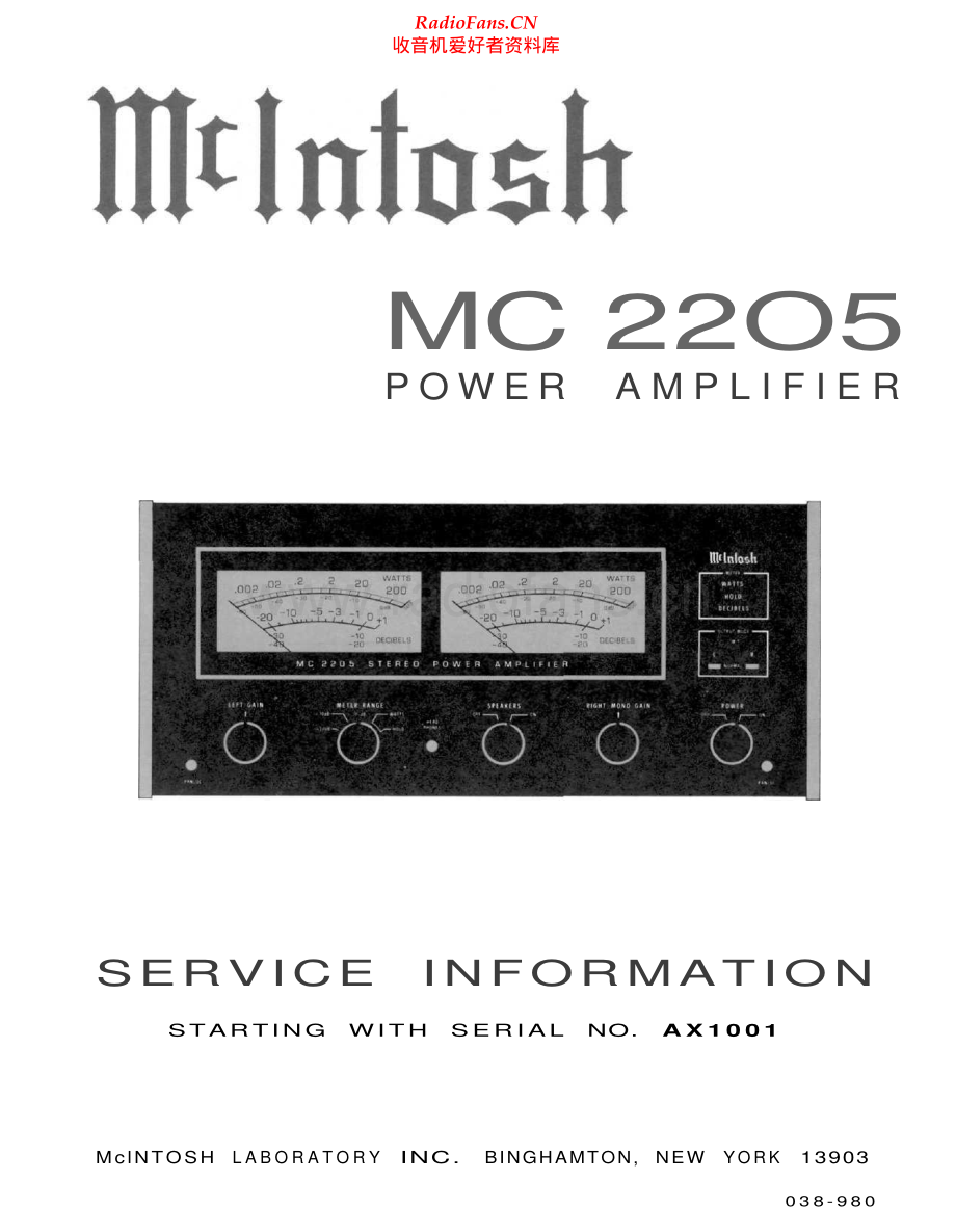McIntosh-MC2205-pwr-sm 维修电路原理图.pdf_第1页