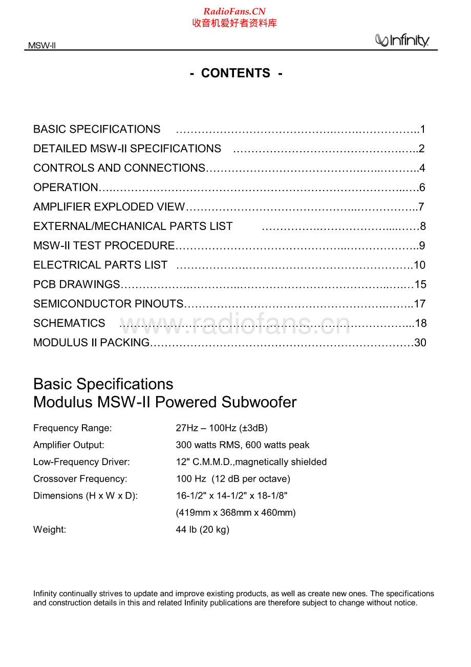 Infinity-MSW_II-sub-sm 维修电路原理图.pdf_第2页