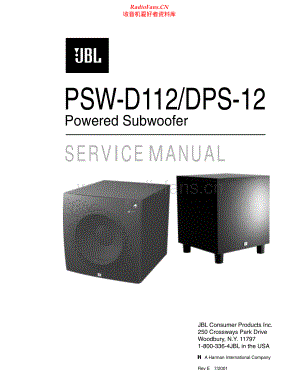 JBL-PSWD112-sub-sm 维修电路原理图.pdf