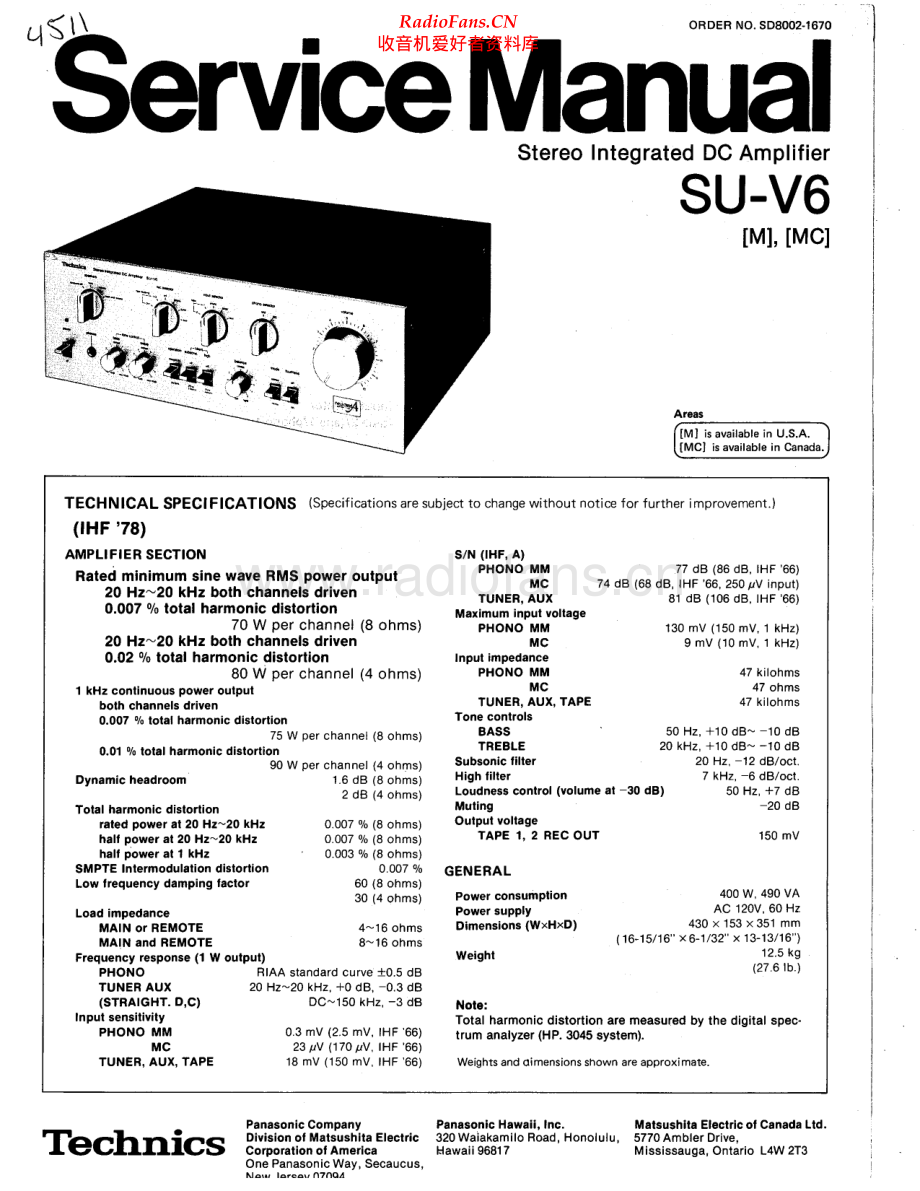 Technics-SUV6-int-sm(1) 维修电路原理图.pdf_第1页