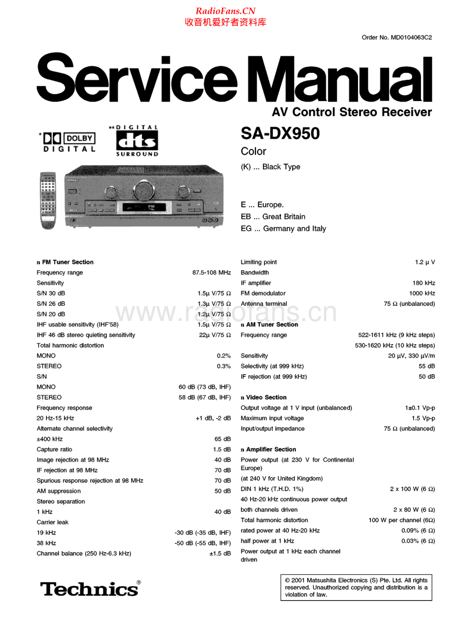 Technics-SADX950-avr-sm 维修电路原理图.pdf_第1页