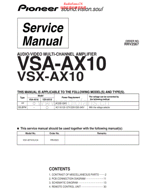 Pioneer-VSXAX10-avr-sm 维修电路原理图.pdf