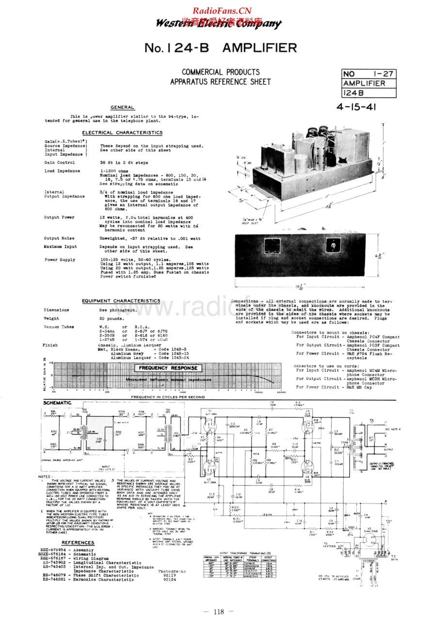 WesternElectric-124B-pwr-sch 维修电路原理图.pdf_第1页