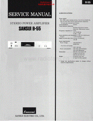 Sansui-B55-pwr-sm 维修电路原理图.pdf