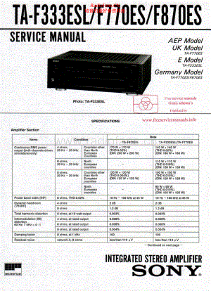 Sony-TAF333ESL-int-sm 维修电路原理图.pdf