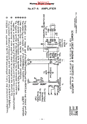 WesternElectric-47A-amp-sch 维修电路原理图.pdf