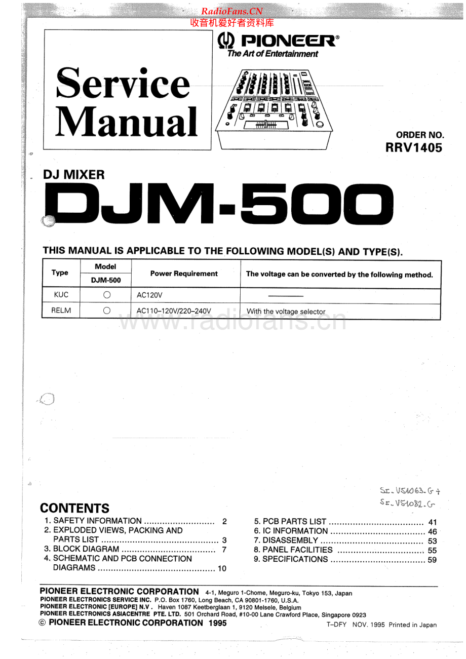 Pioneer-DJM500-mix-sm 维修电路原理图.pdf_第1页