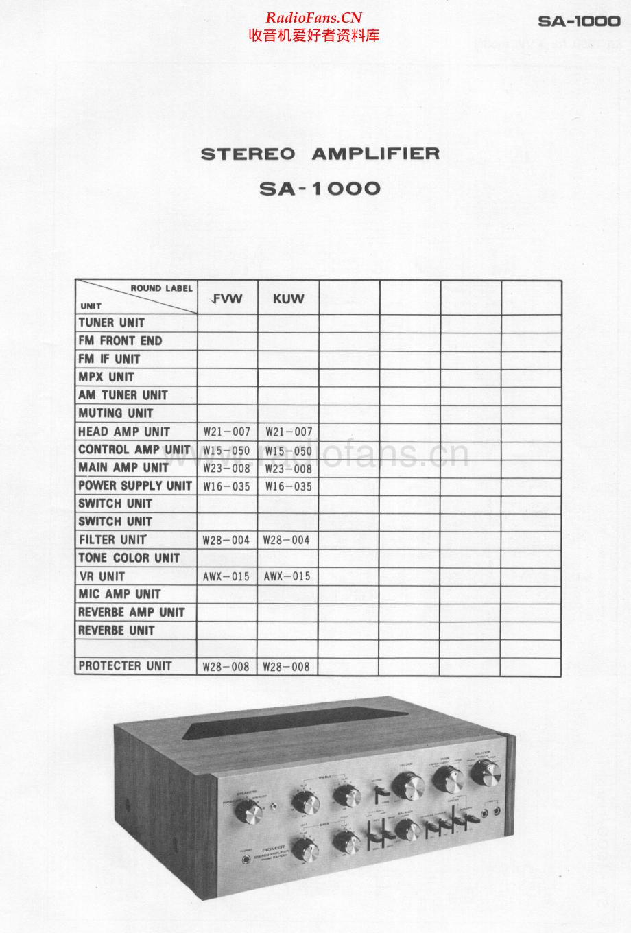Pioneer-SA1000-int-sch 维修电路原理图.pdf_第1页