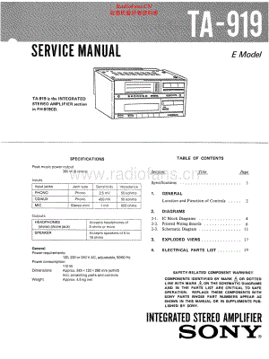 Sony-TA919-int-sm 维修电路原理图.pdf