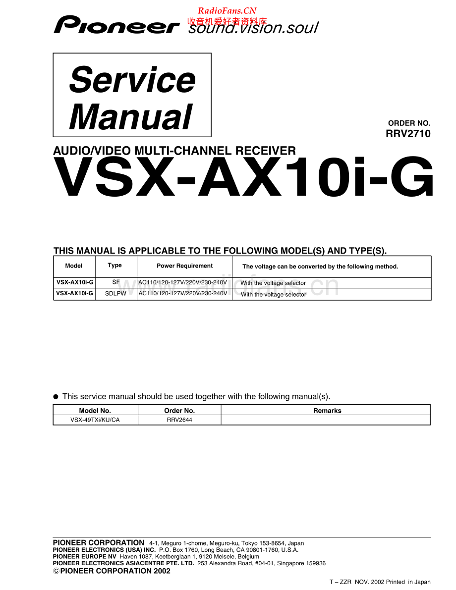 Pioneer-VSXAX10iG-avr-sm 维修电路原理图.pdf_第1页