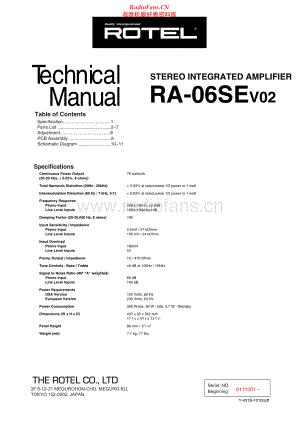 Rotel-RA06SE_v02-int-sm 维修电路原理图.pdf