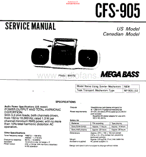 Sony-CFS905-pr-sm 维修电路原理图.pdf
