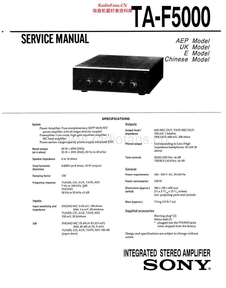 Sony-TAF5000-int-sm 维修电路原理图.pdf_第1页