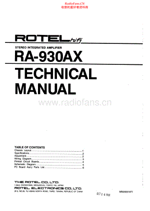 Rotel-RA930AX-int-sm 维修电路原理图.pdf