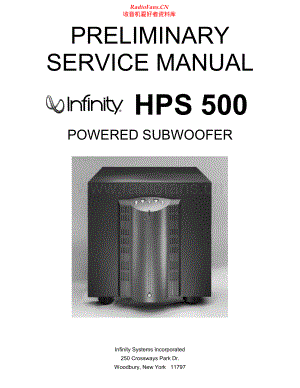 Infinity-HPS500-sub-sm 维修电路原理图.pdf
