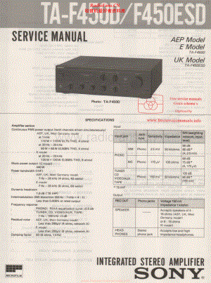 Sony-TAF450ESD-int-sm 维修电路原理图.pdf