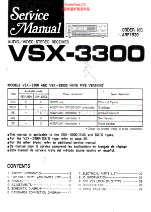 Pioneer-VSX3300-avr-sm 维修电路原理图.pdf