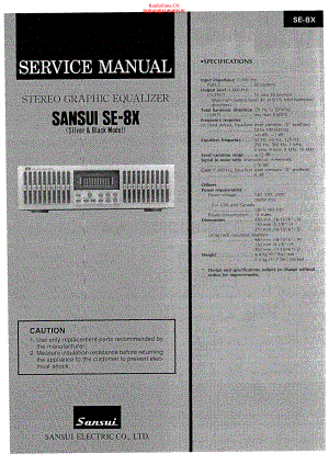 Sansui-SE8X-eq-sm 维修电路原理图.pdf