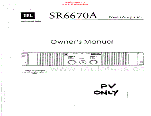 JBL-SR6670A-pwr-sm 维修电路原理图.pdf